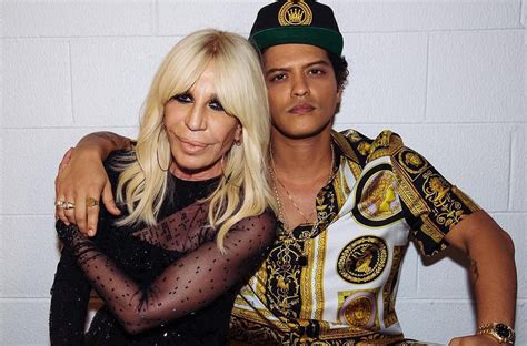 donatella versace and bruno mars|versace on the floor 2017.